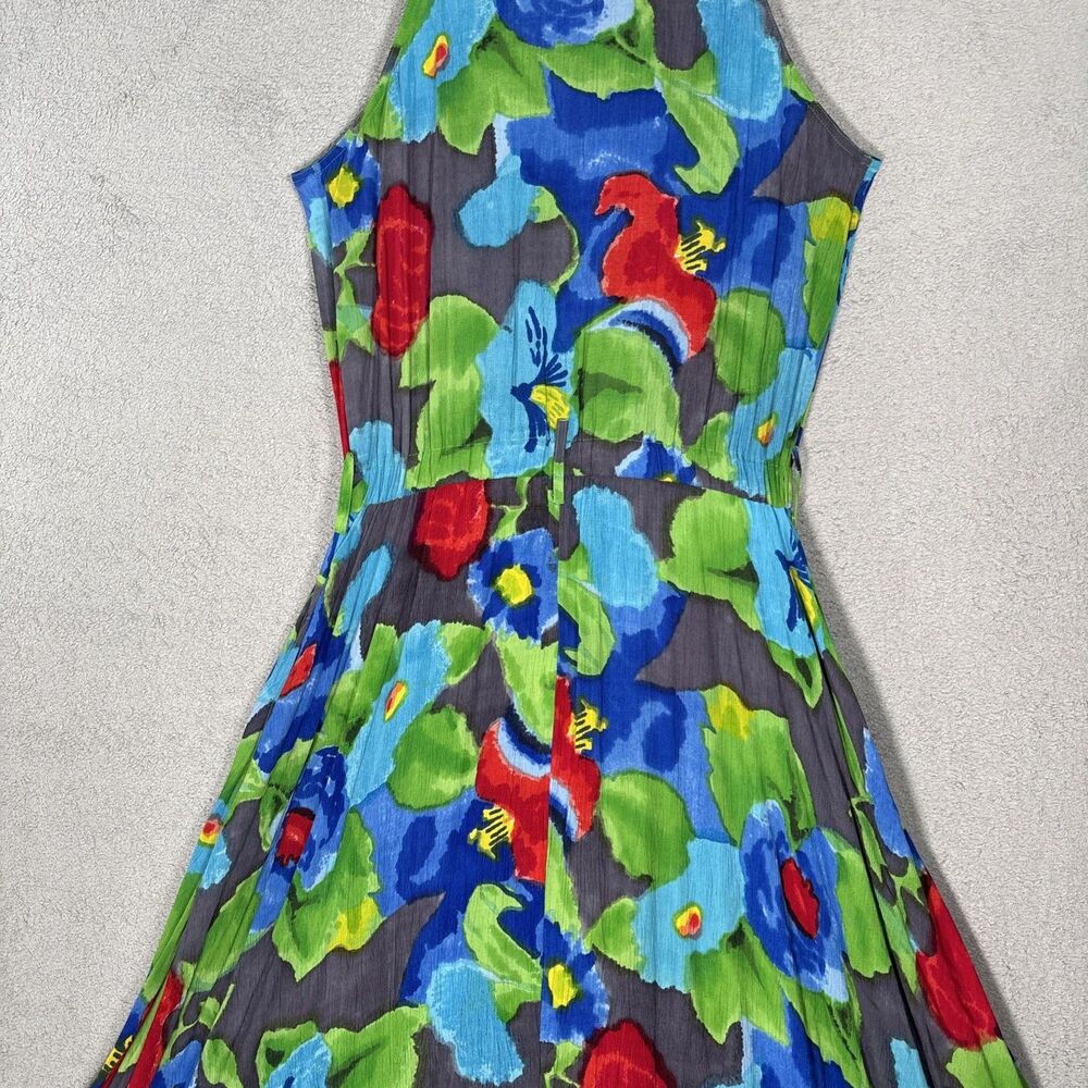 Vintage Together Maxi Dress Size 10 Double Breasted 50s Inspired Day Dress Artsy - Picture 14 of 15
